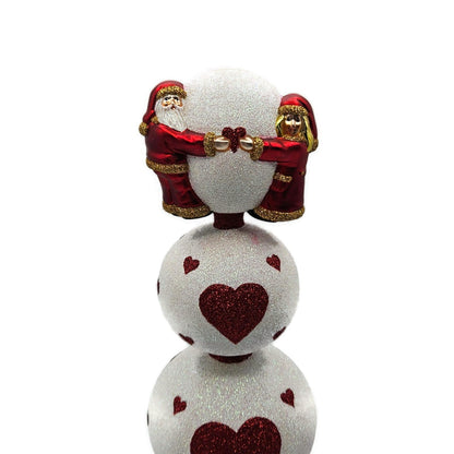 Patricia Breen Love Joins Finial Pearl Santa Claus Valentine Tree Topper 2050