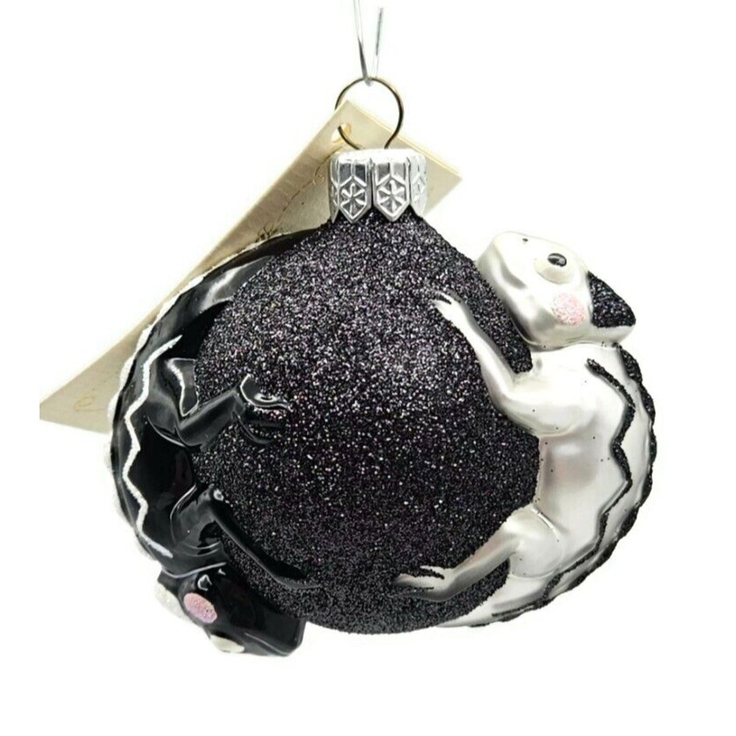 Patricia Breen Once Again for James Chameleon Black Platinum Christmas Ornament