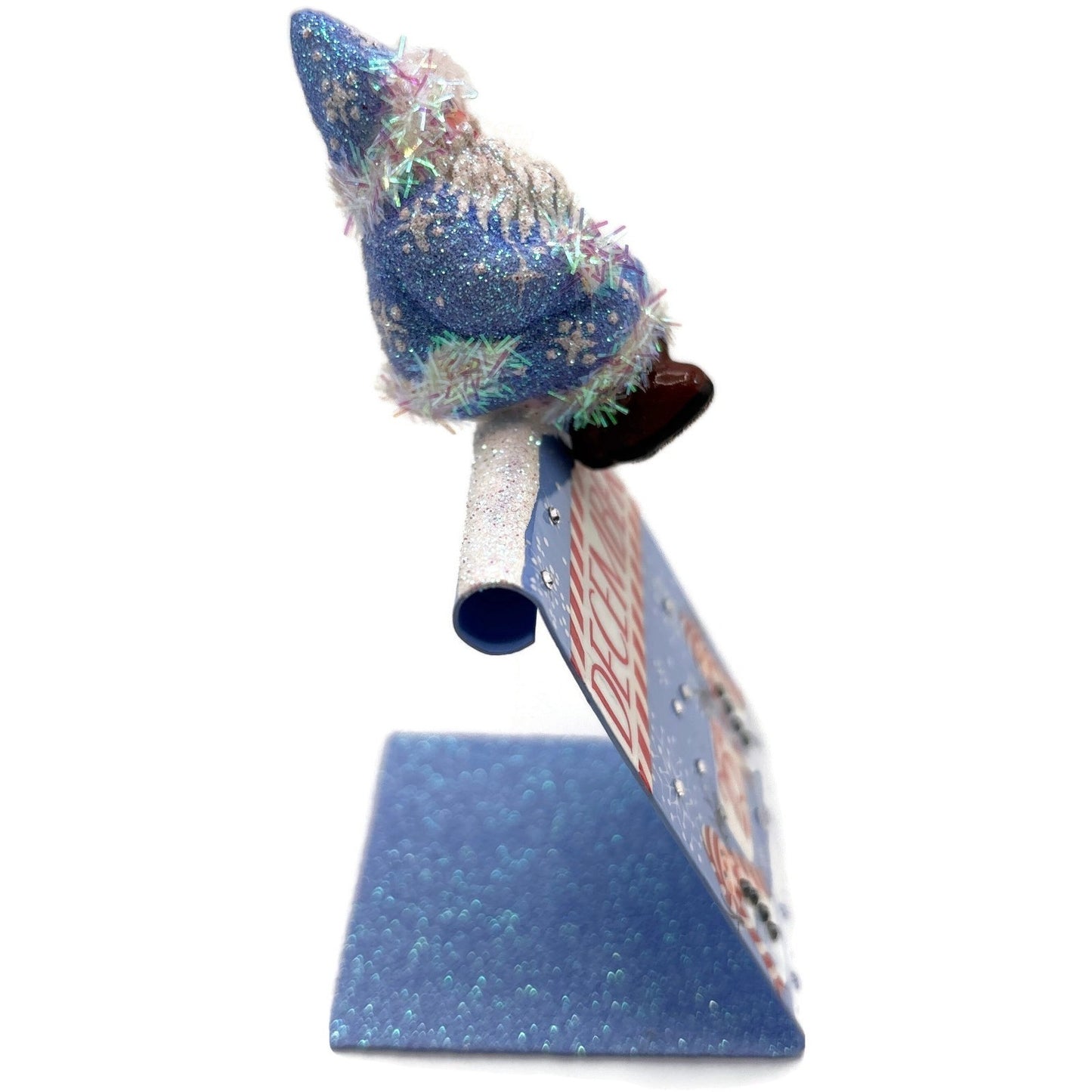 Patricia Breen Christmas Is Here Snowmen Duo Santa Blue Free Standing Ornament