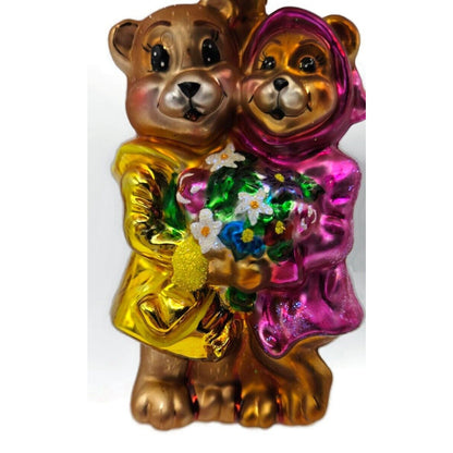 Christopher Radko Shower Me With Love Bears Christmas Tree Ornament 02-0499-0