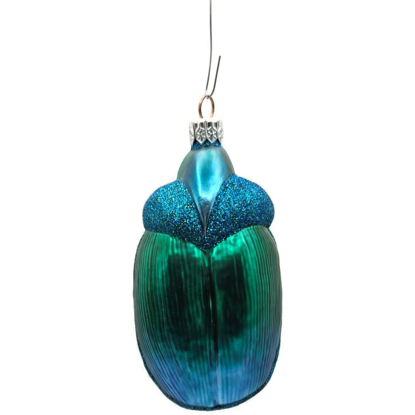 Patricia Breen Scarab Santa Claus Turquoise Bug Spring Christmas Tree Ornament