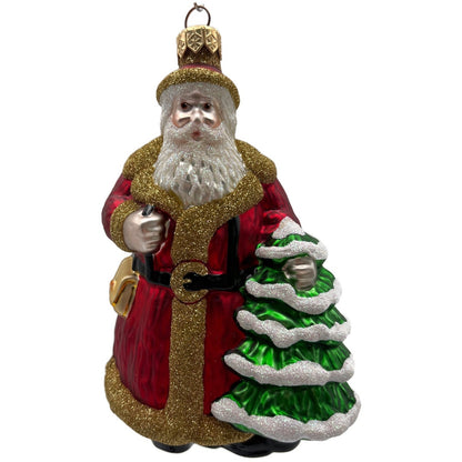 Patricia Breen Father Christmas Red Gold Green Santa Claus Ornament HCB