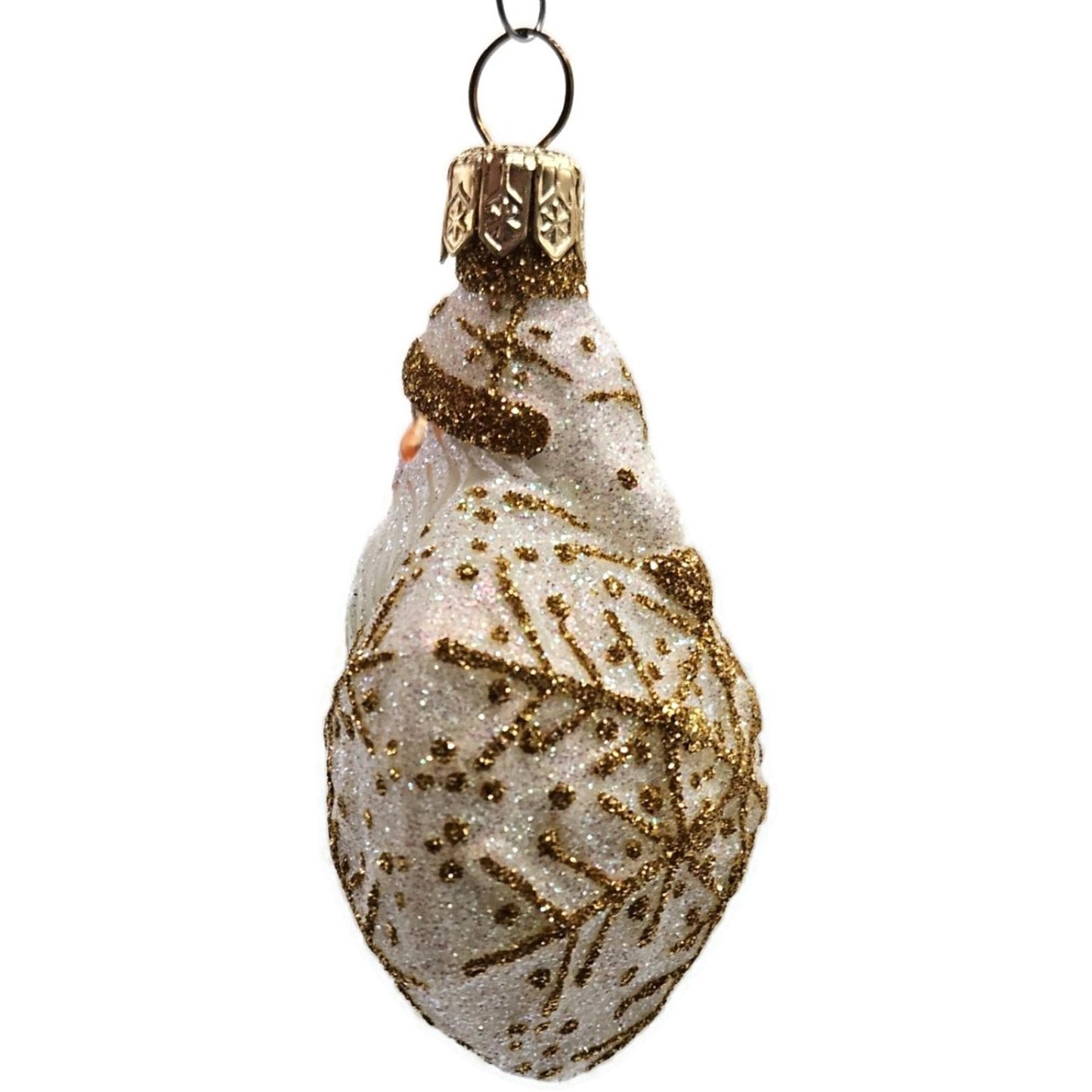 Patricia Breen Snowflake Noel Pearl Gold Santa Claus Glitter Christmas Ornament