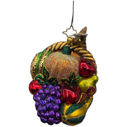 Christopher Radko Bountiful Harvest Cornucopia Thanksgiving Christmas Ornament