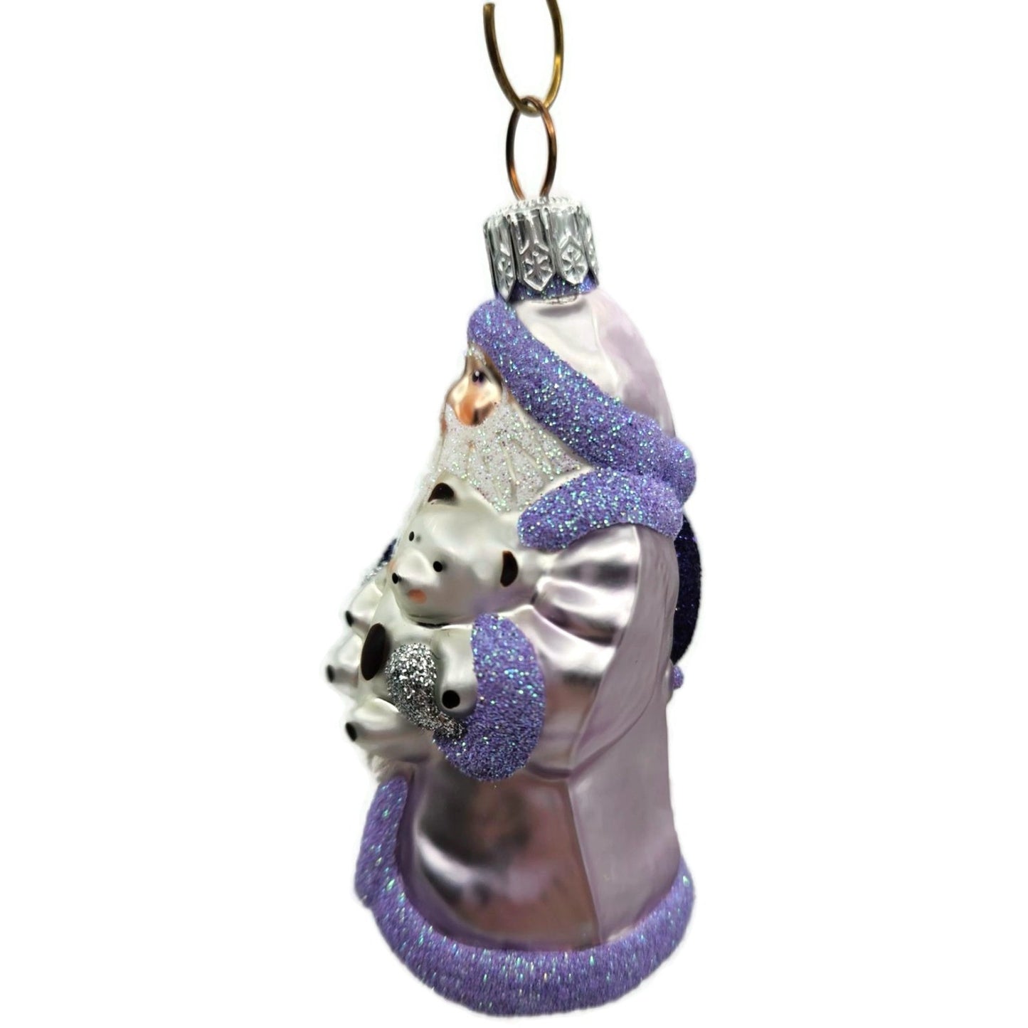 Patricia Breen Miniature Santa And Teddy Lavender Christmas Tree Ornament CATZ
