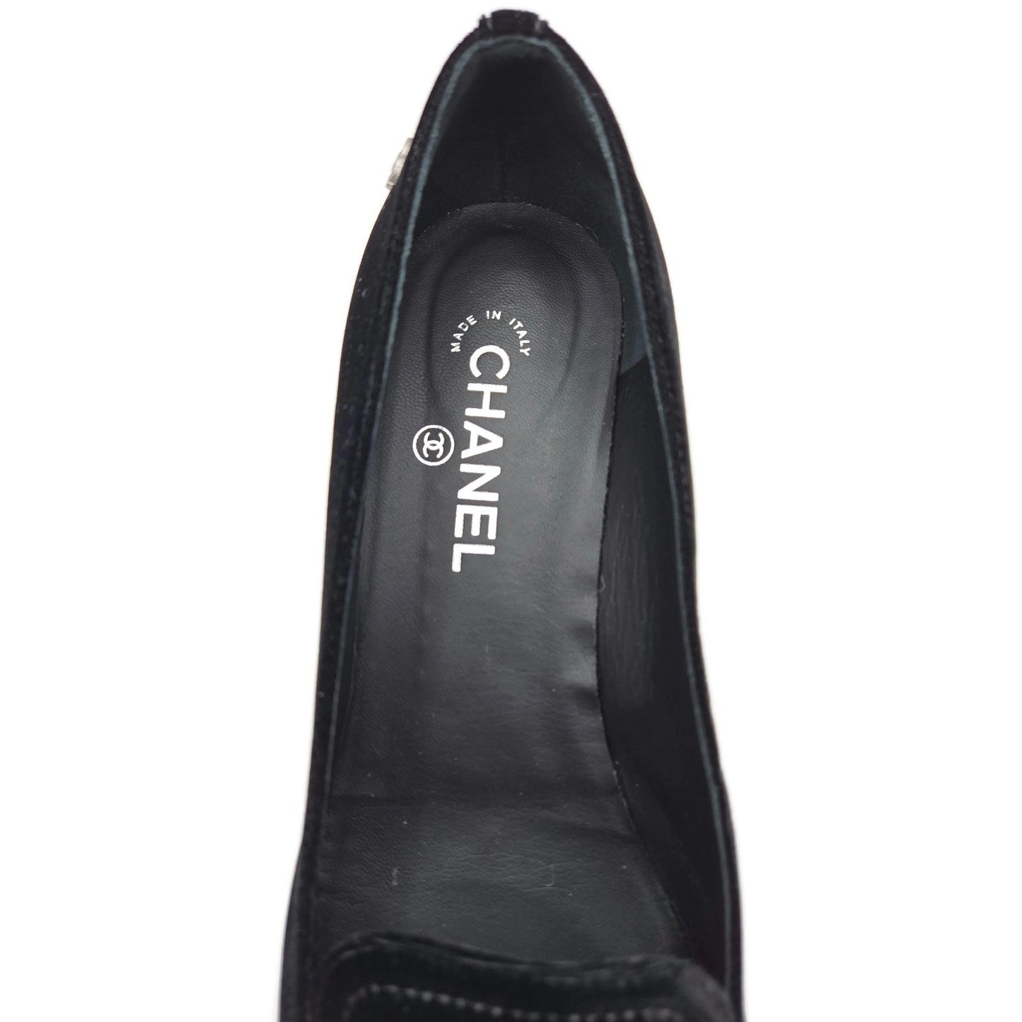 Chanel Velvet Lion Loafers Black Coco EU Size 40 US Size 10 with Box 2 Dust Bags