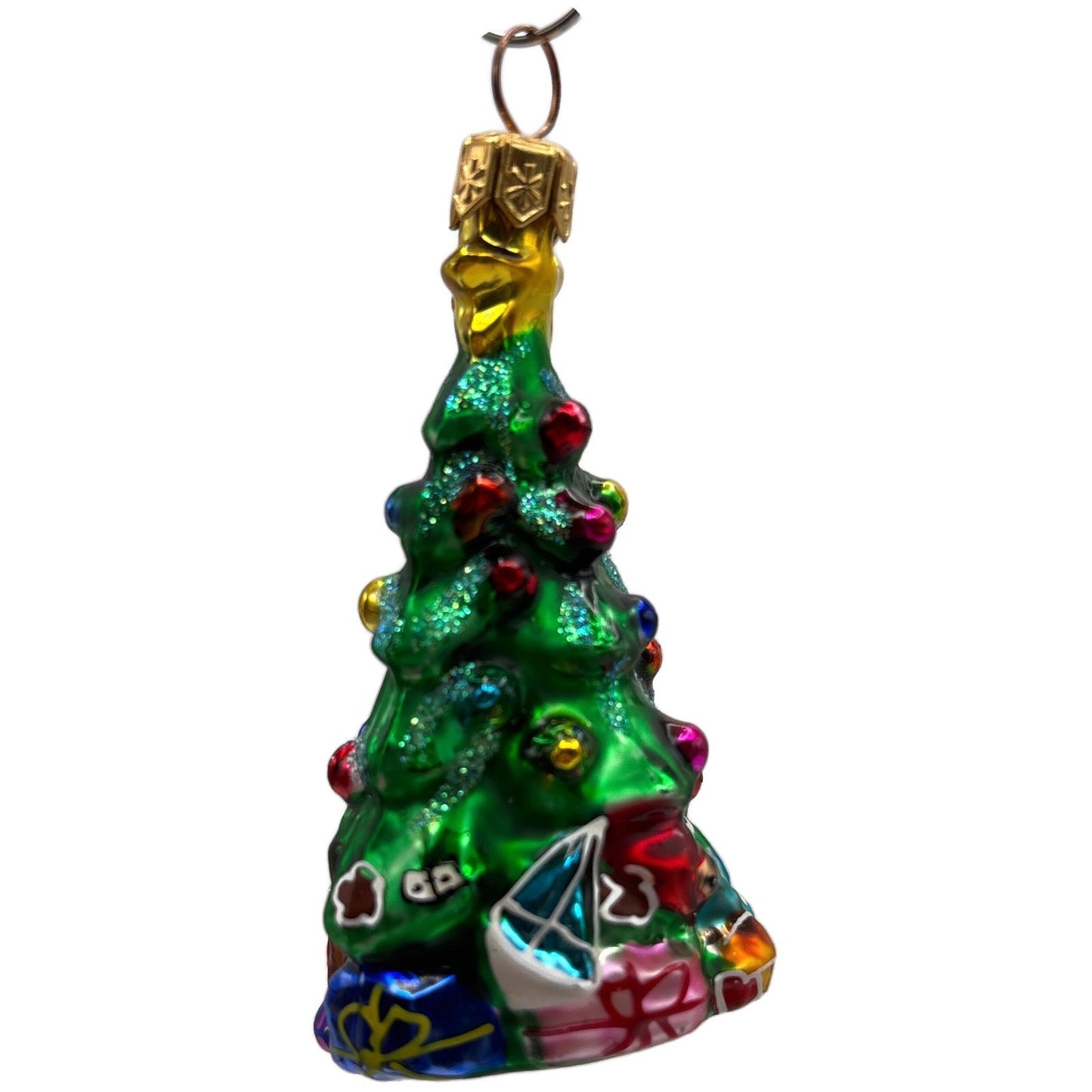 Christopher Radko Spruced Up Spruce Little Gems Holiday Glass Ornament 97-152-0