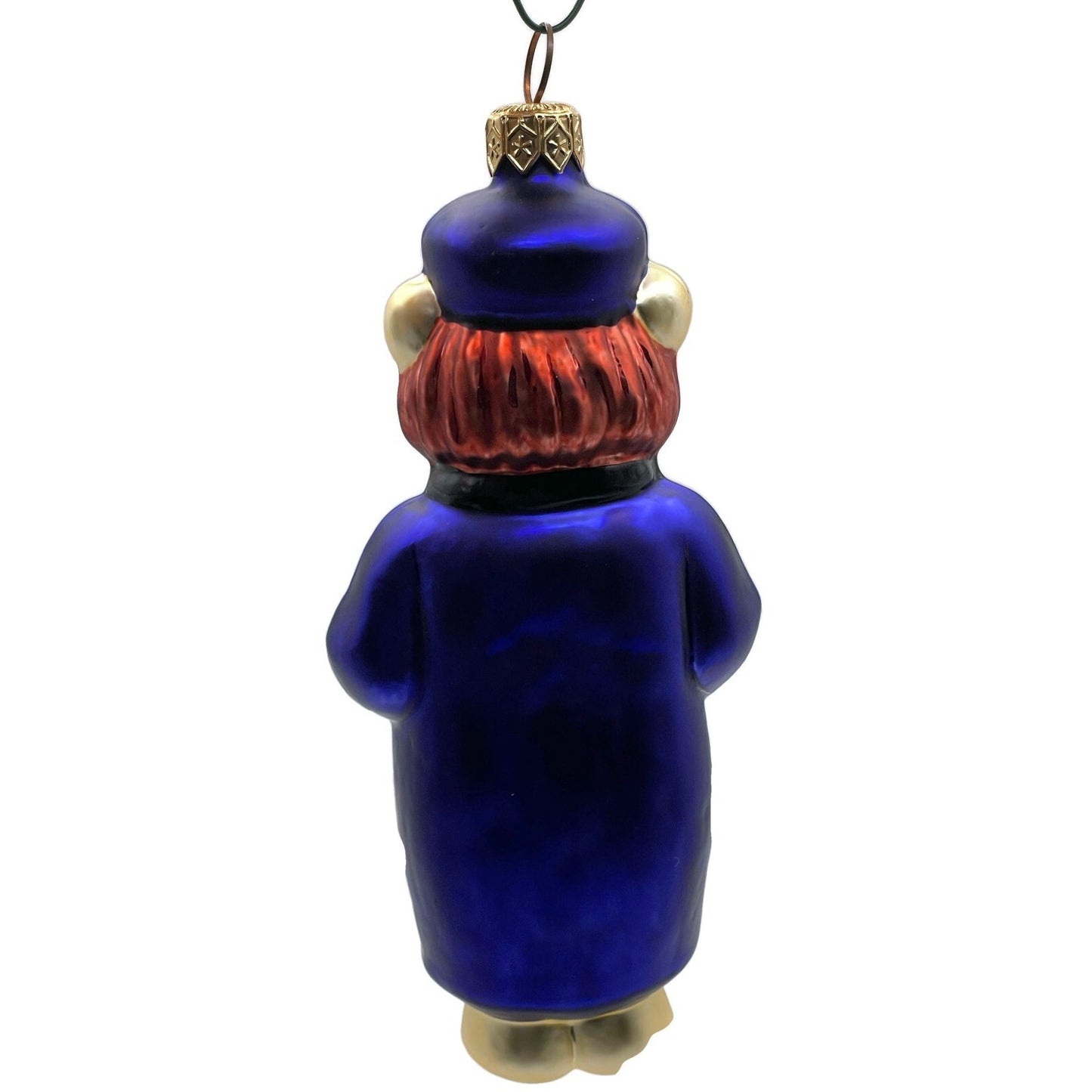 Patricia Breen Mama Bear Blue Hat Coat Holly Wreath Christmas Tree Ornament