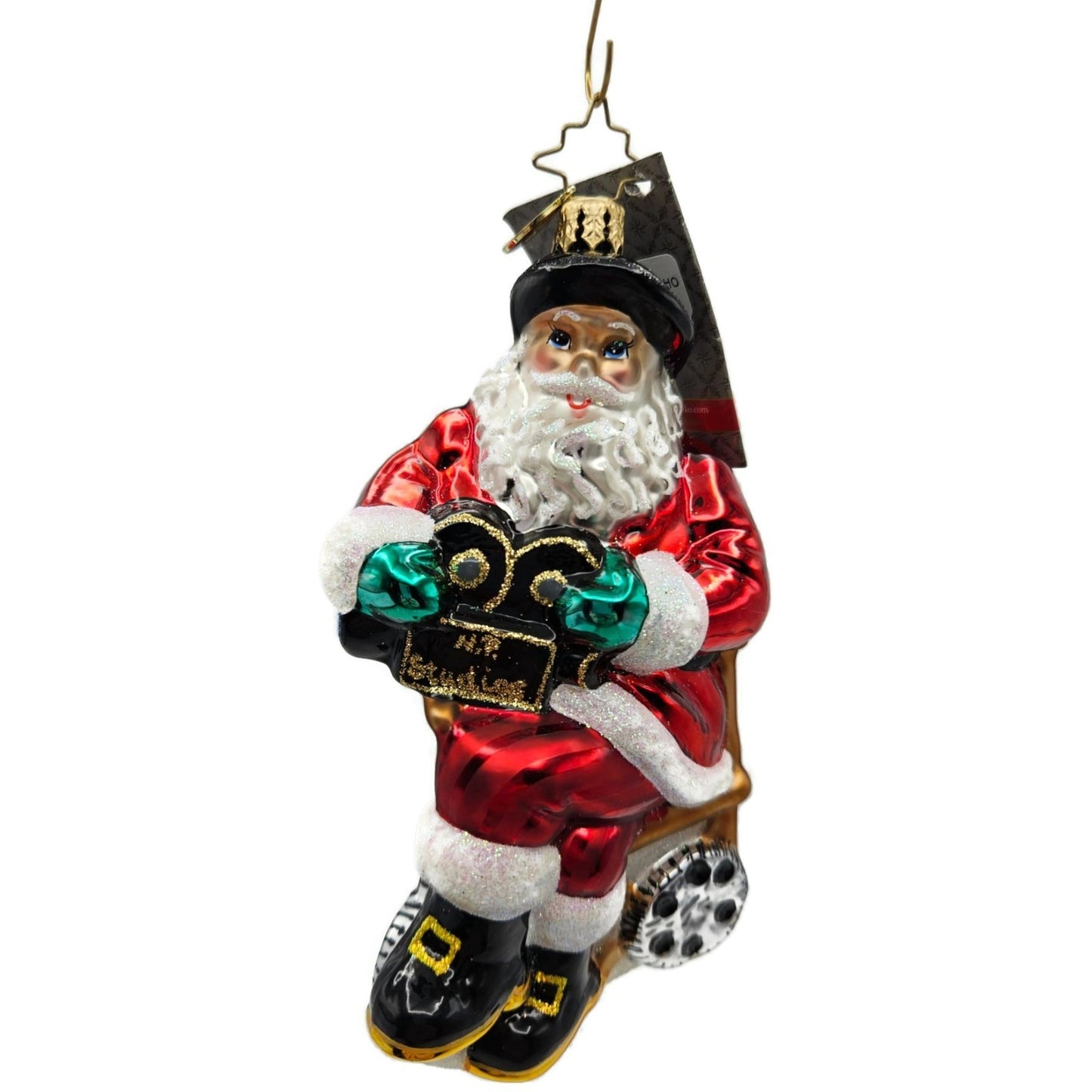Christopher Radko Hollywood Ho Ho Ho Director Santa Christmas Ornament 1015283
