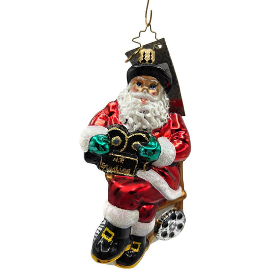 Christopher Radko Hollywood Ho Ho Ho Director Santa Christmas Ornament 1015283