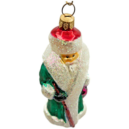 Christopher Radko Aqua Russian Santa Green Christmas Tree Ornament 91-112-7