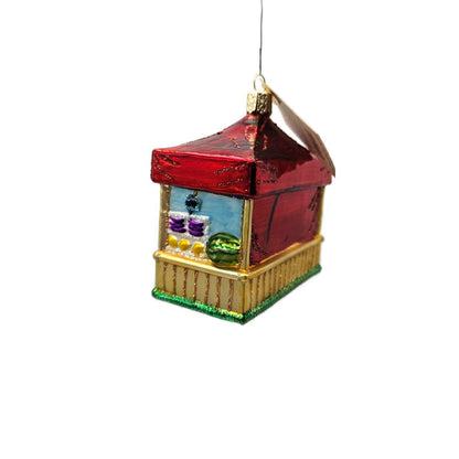 Old World Christmas Farmers Market Stand Blown Glass Christmas Tree Ornament OWC