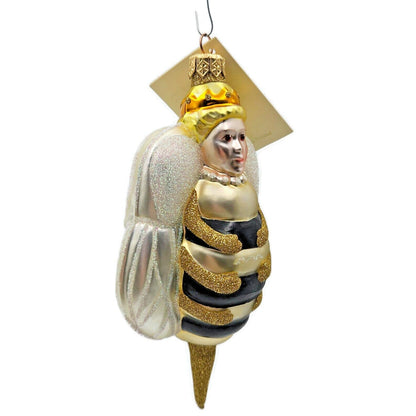 Patricia Breen Queen Bee Insect Gold White Spring Christmas Holiday Ornament