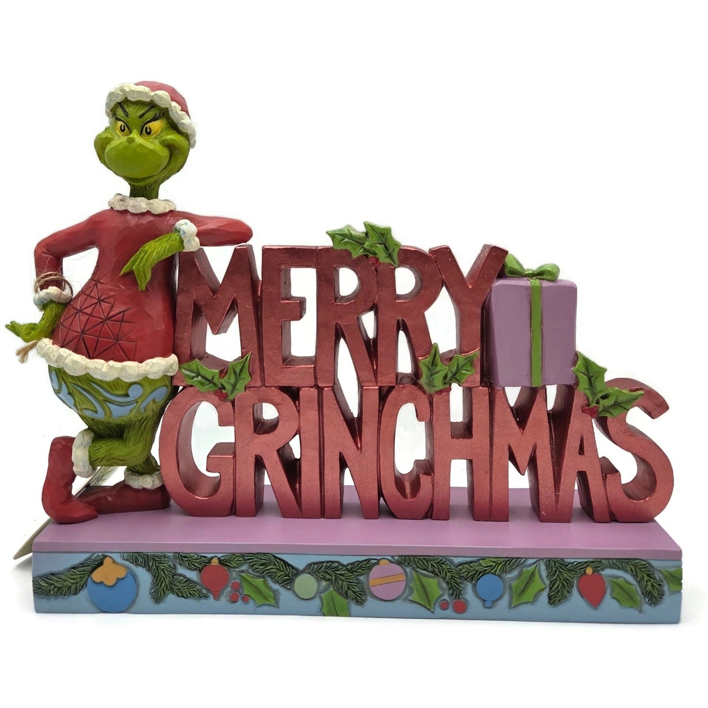 The Grinch Merry Grinchmas Christmas Jim Shore Dr. Seuss Whimsical Sign 6015221