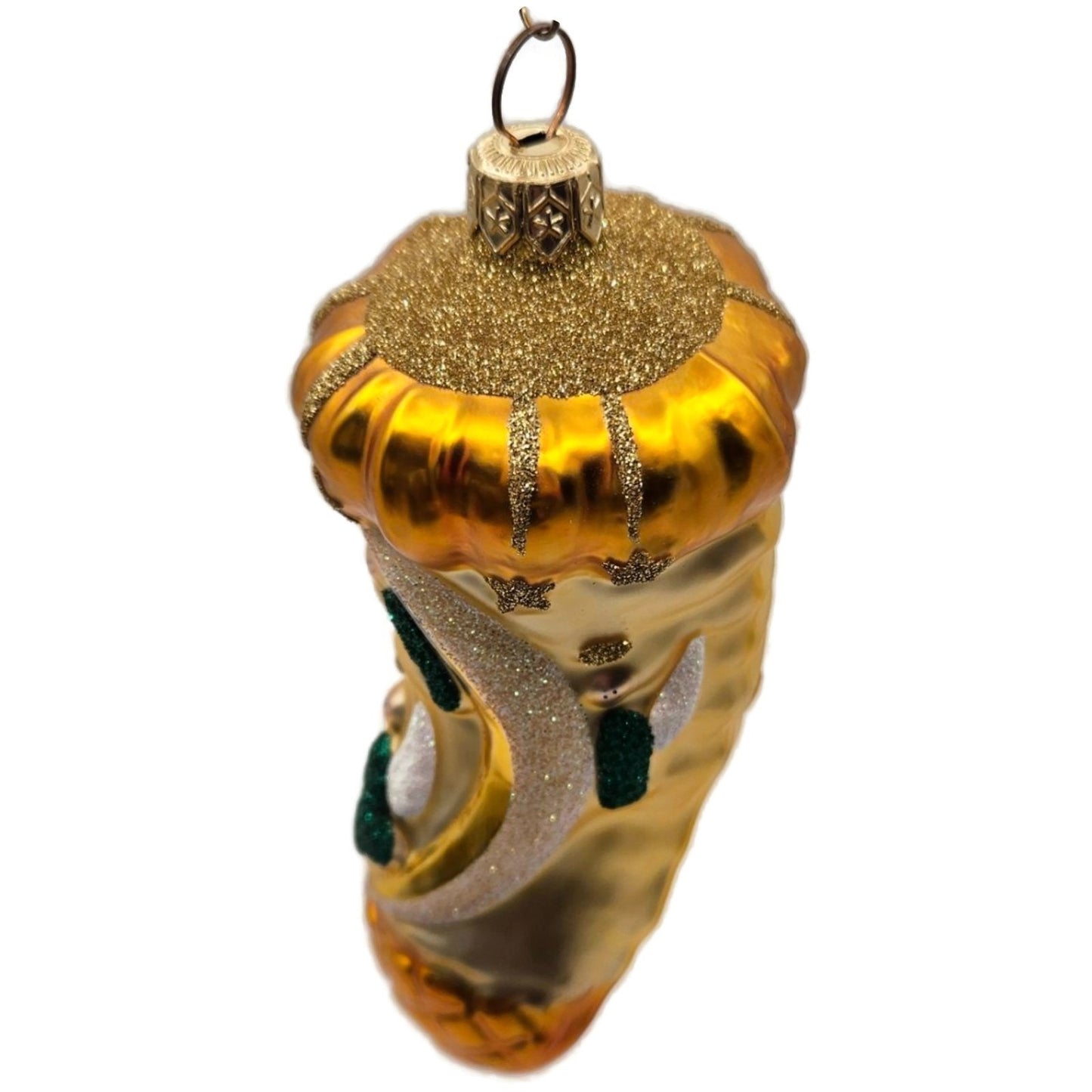 Patricia Breen Angel Stocking Gold Glitter Stars Christmas Tree Ornament