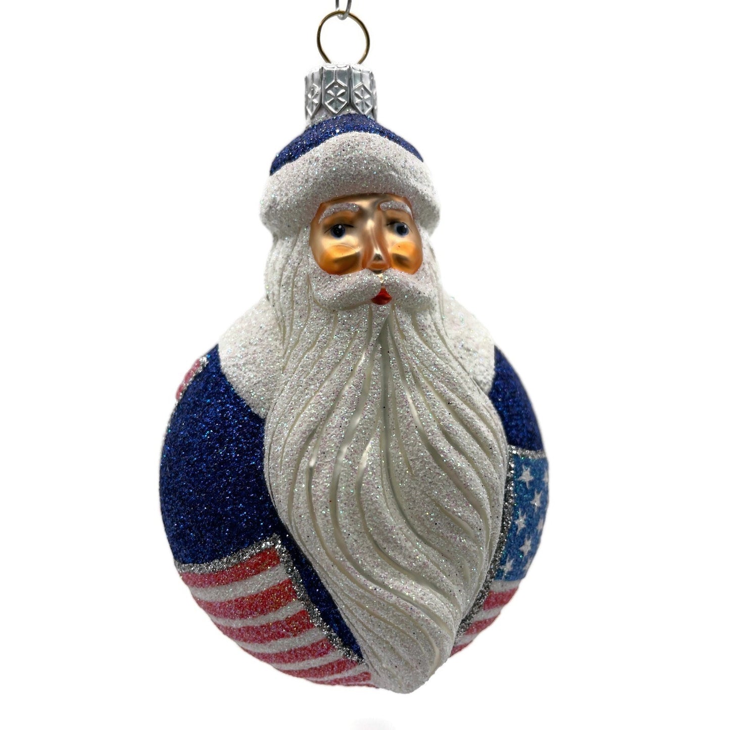 Patricia Breen Santa du Monde Liberty Patriotic Christmas Holiday Tree Ornament