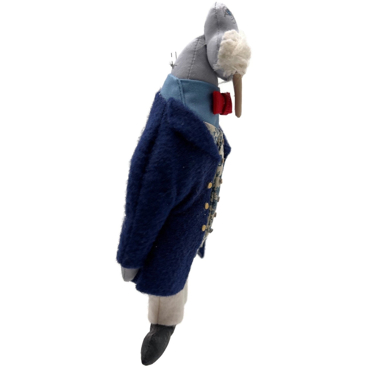 Gladys Boalt Warlus Alice in Wonderland Blue Fabric Signed Christmas Ornament
