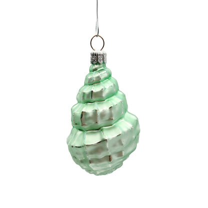 Patricia Breen Erics Shell Green Summer Aquatic Nautical Ocean Holiday Ornament
