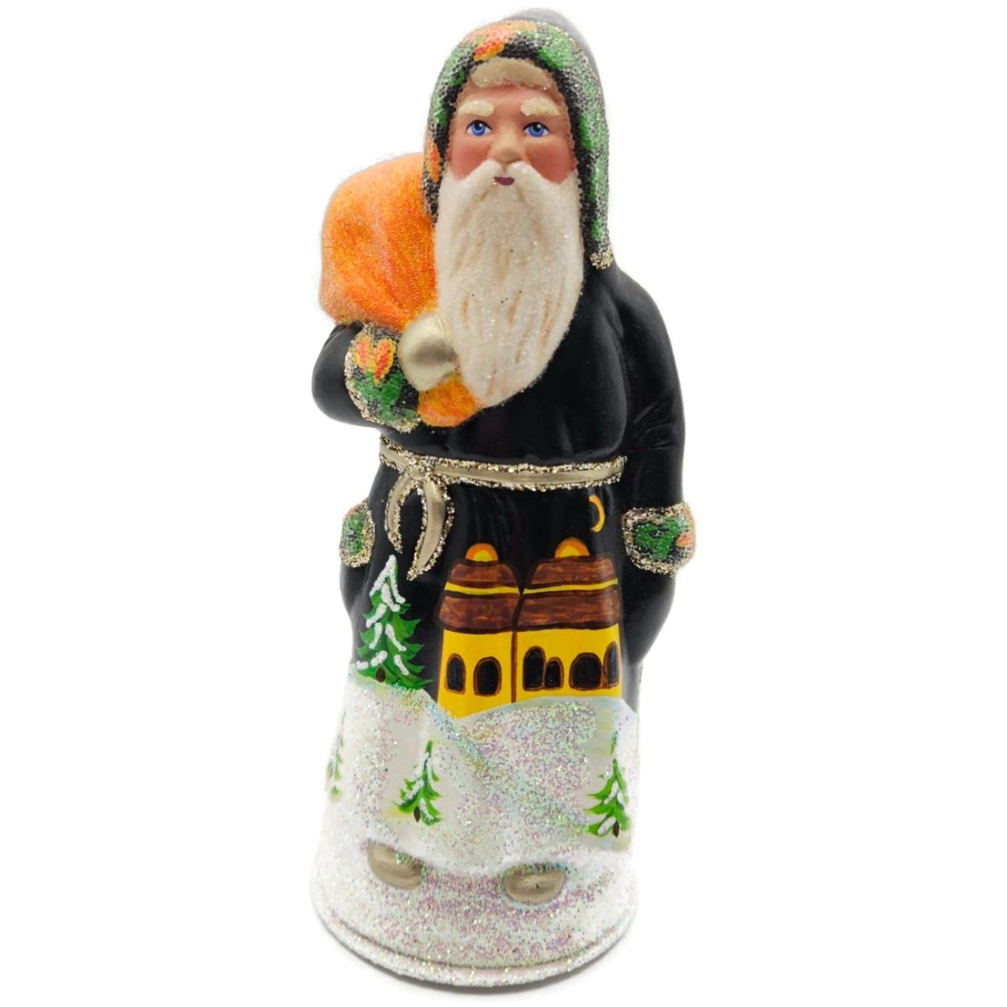 Ino Schaller Russian Fable Orange Black Paper Mache Candy Container Limited CATZ