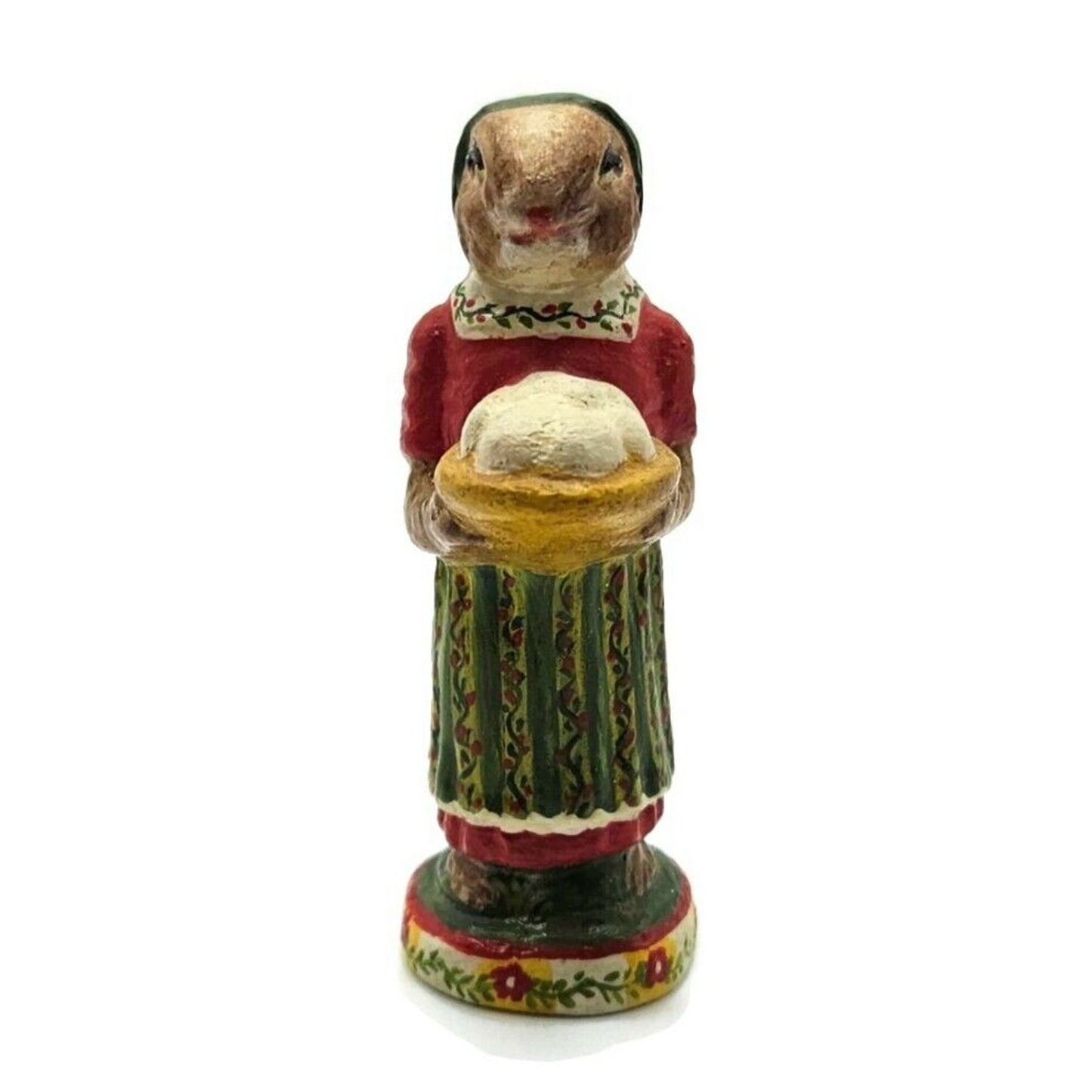 Bittersweet House Mother Rabbit with Eggs Signed Kathryn Campbell Chalkware