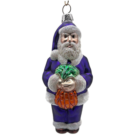 Patricia Breen A Snack For Rudolph Purple Glittered Hat Christmas Tree Ornament