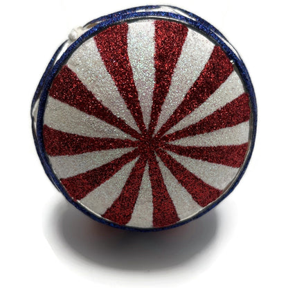Patricia Breen Hollstrom Santa Patriotic Striped Christmas Tree Ornament NM
