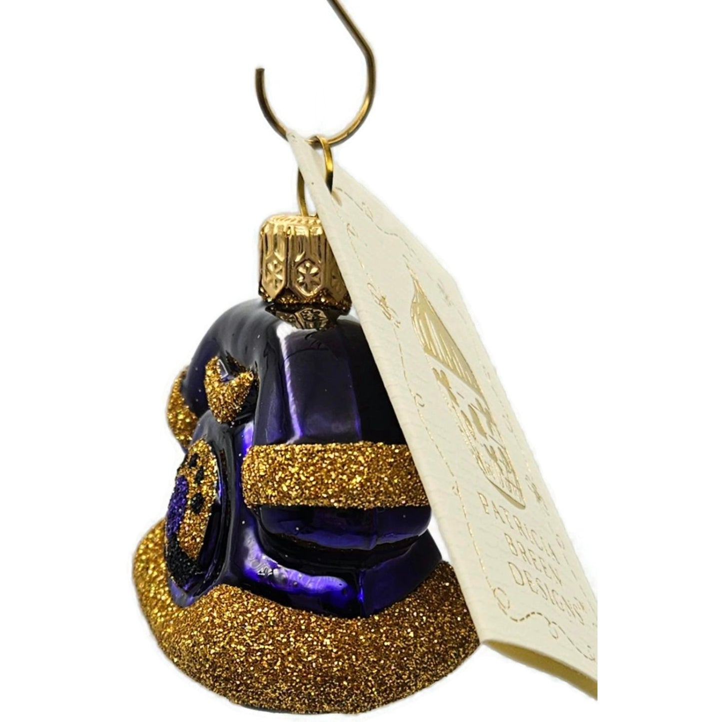 Patricia Breen Miniature Fine Phone Purple Gold Christmas Tree Ornament CATZ
