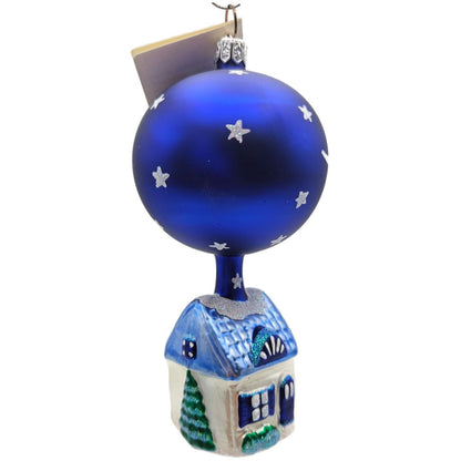 Patricia Breen Night House Larger House Blue Moon Christmas Ornament Signed 9519