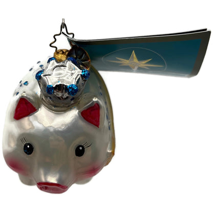 Christopher Radko Little Pen Pals Pig Pink Prince Pet Christmas Ornament 1012211