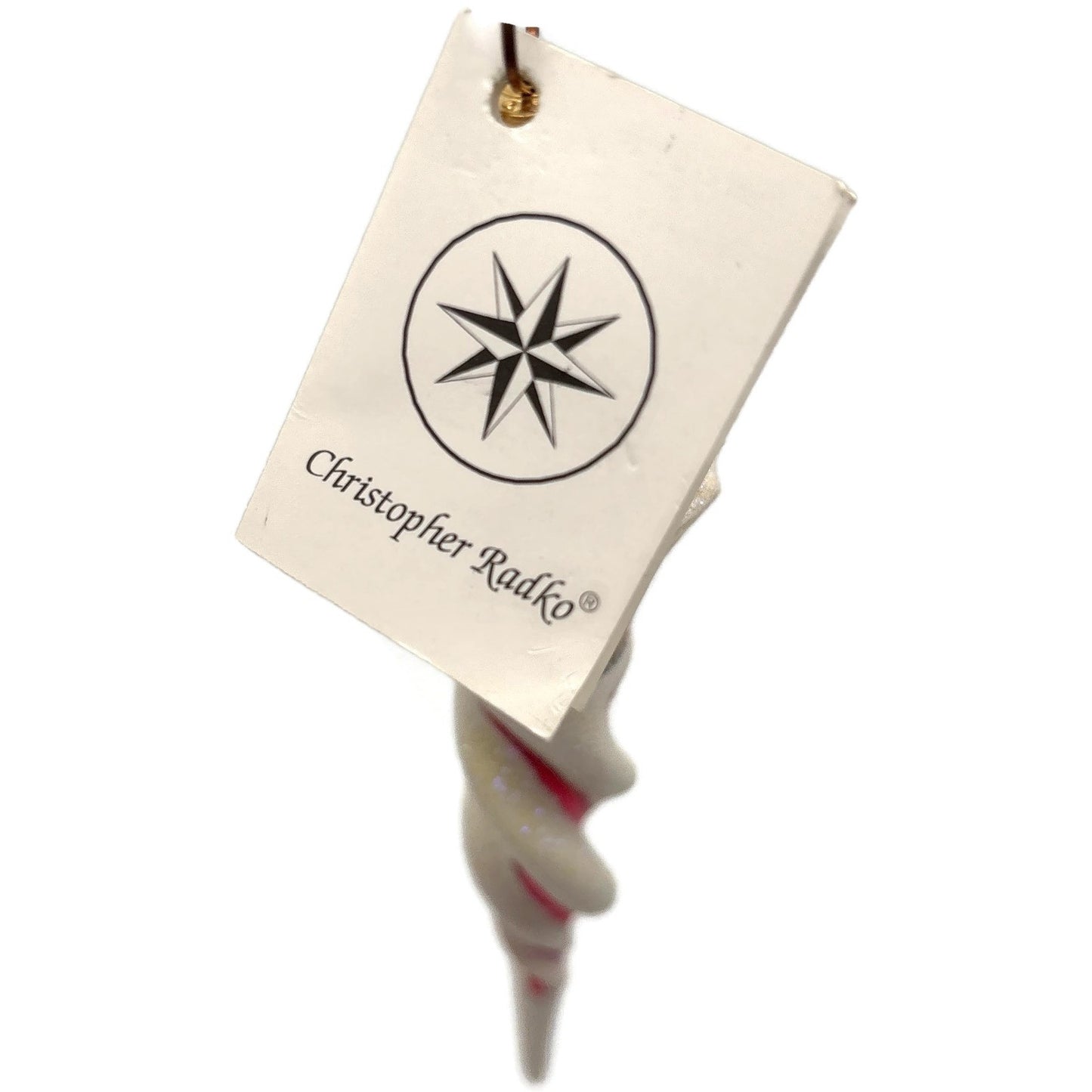 Christopher Radko Jack Frost Jr. Red Icicle Christmas Tree Ornament 98-265-0