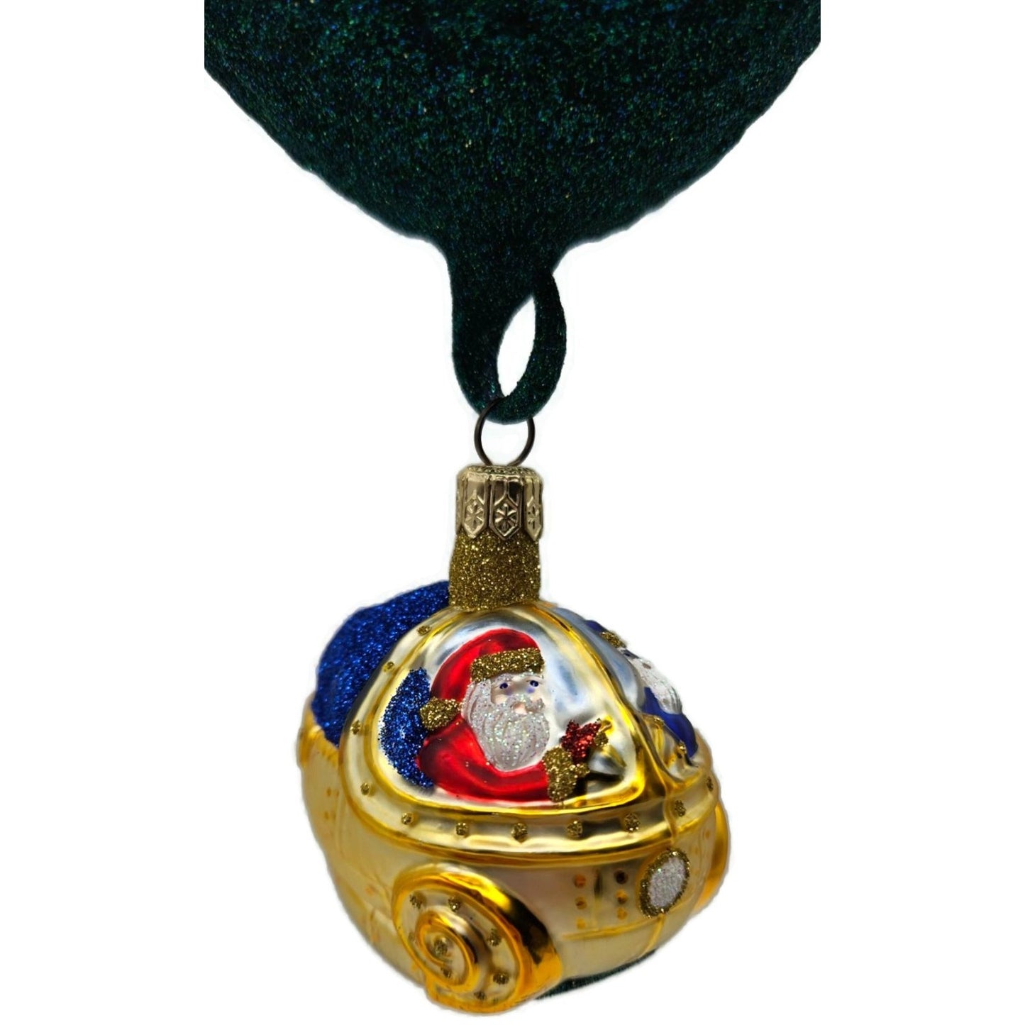 Patricia Breen Santa's Underwater Sleigh Moon Christmas Ornament Signed 9932