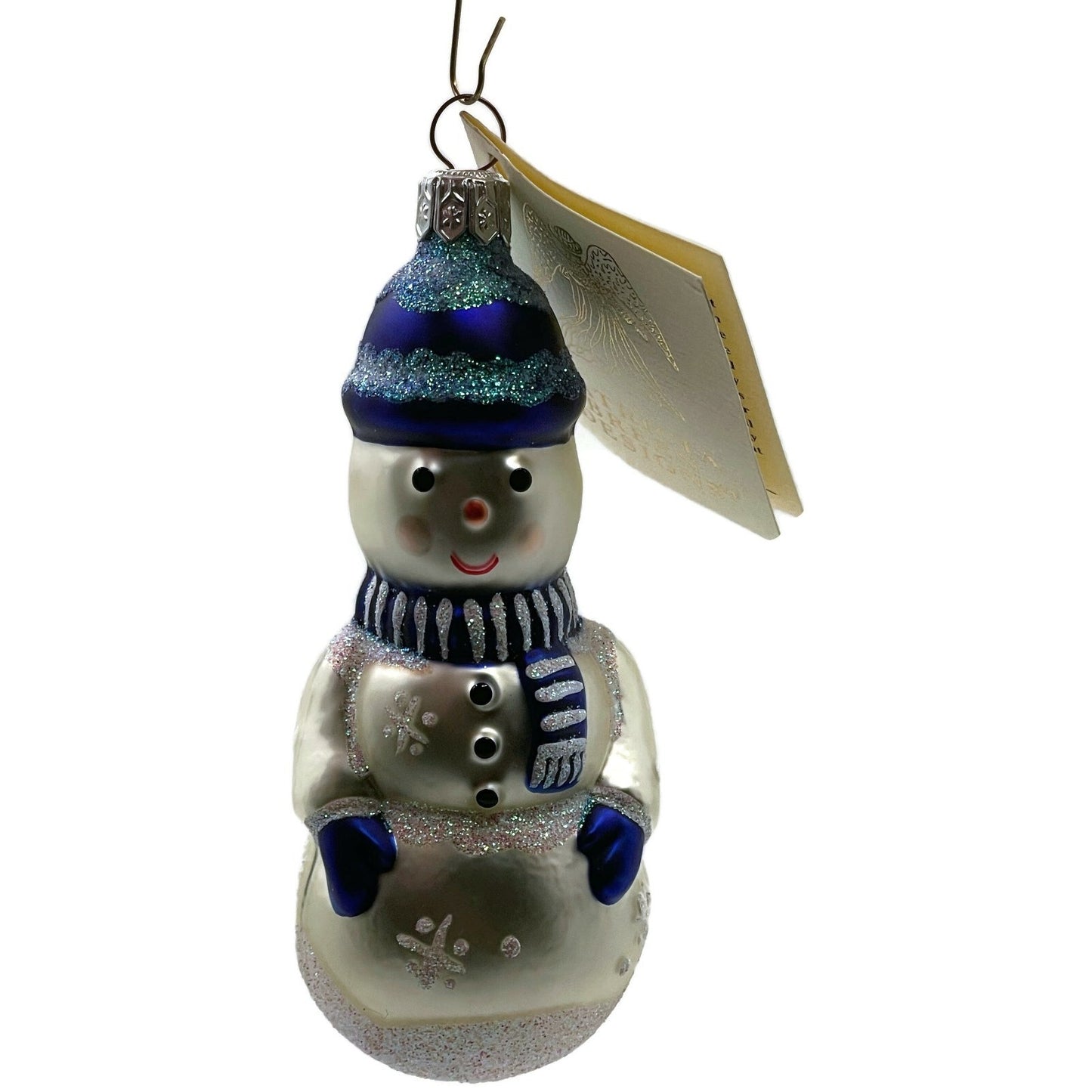 Patricia Breen Ornament Snowboy Blue Snowflakes Dots Family Christmas Tree Decor