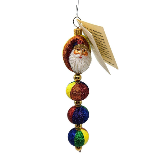 Patricia Breen Santa Claus Kinetic Icicle Rainbow Colors Christmas Tree Ornament