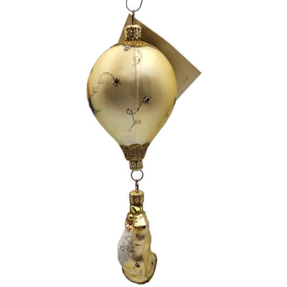 Patricia Breen Into the Blue Bees Gold Balloon Spring Christmas Tree Ornament
