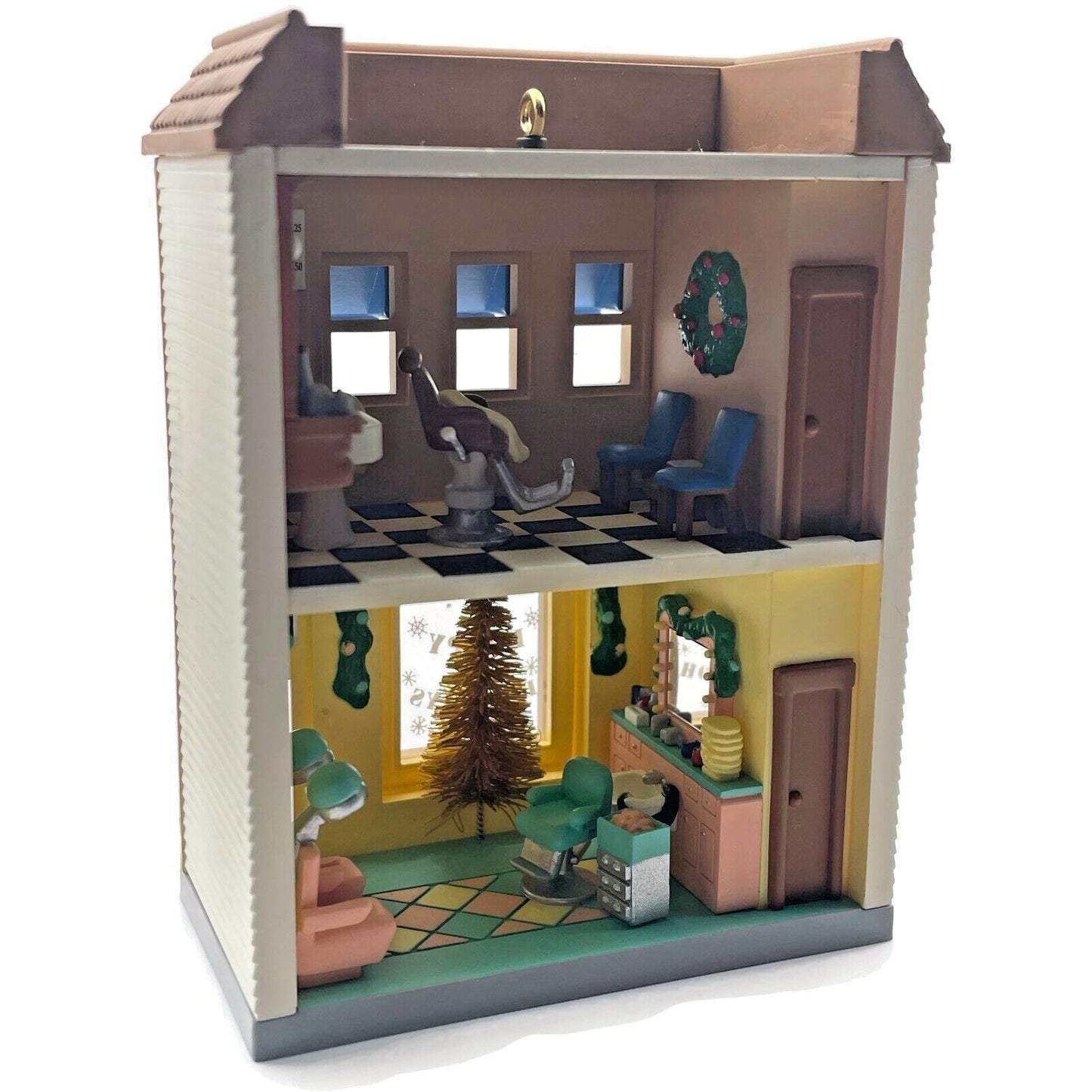 Hallmark Barber Beauty Nostalgic Shops 2004 Christmas Keepsake Ornament House