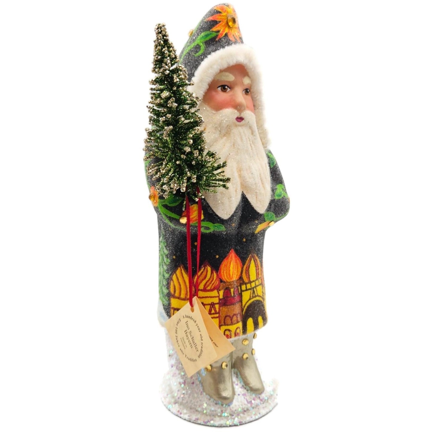 Ino Schaller Russian Fable Orange Black Paper Mache Candy Container Limited CATZ