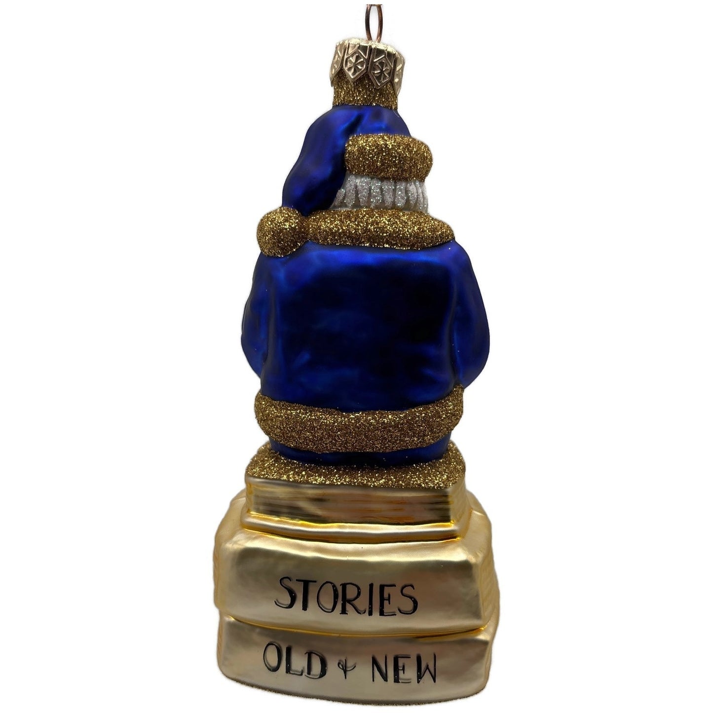 Patricia Breen Santa Reads Blue Stories Old And New Christmas Tree Ornament