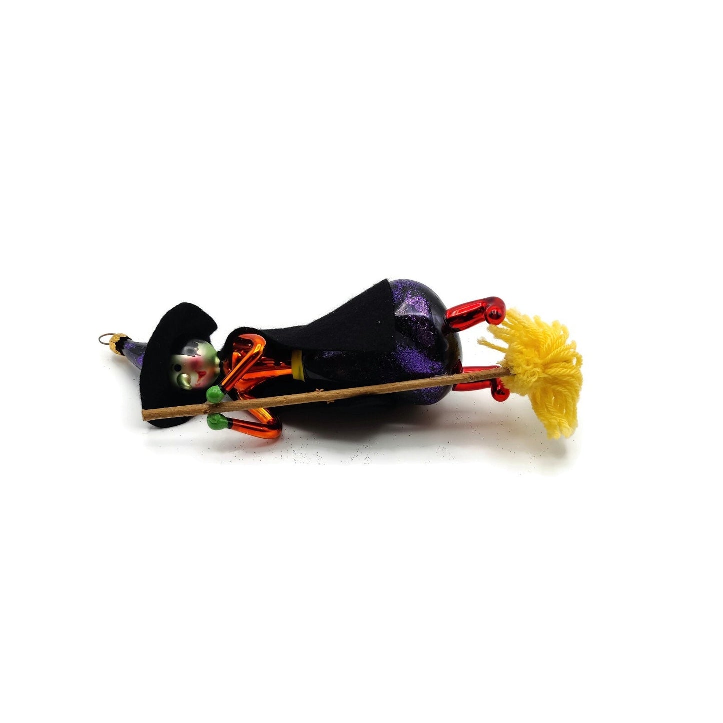 Christopher Radko Fly by Night Witch Italian Halloween Tree Ornament 97-408-0