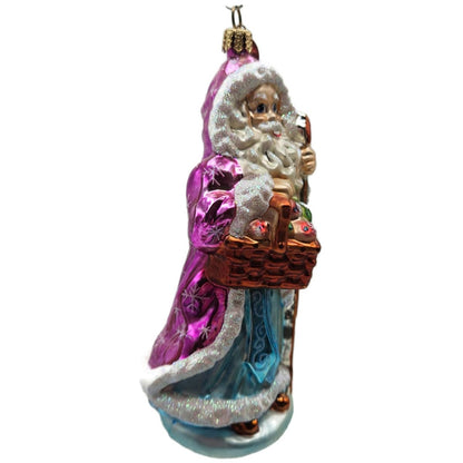 Christopher Radko St. Nick Longaberger Basket Christmas Tree Ornament 01-LON-04