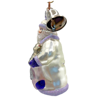Patricia Breen Santa With Kitten Bell Lavender Complimentary Christmas Ornament
