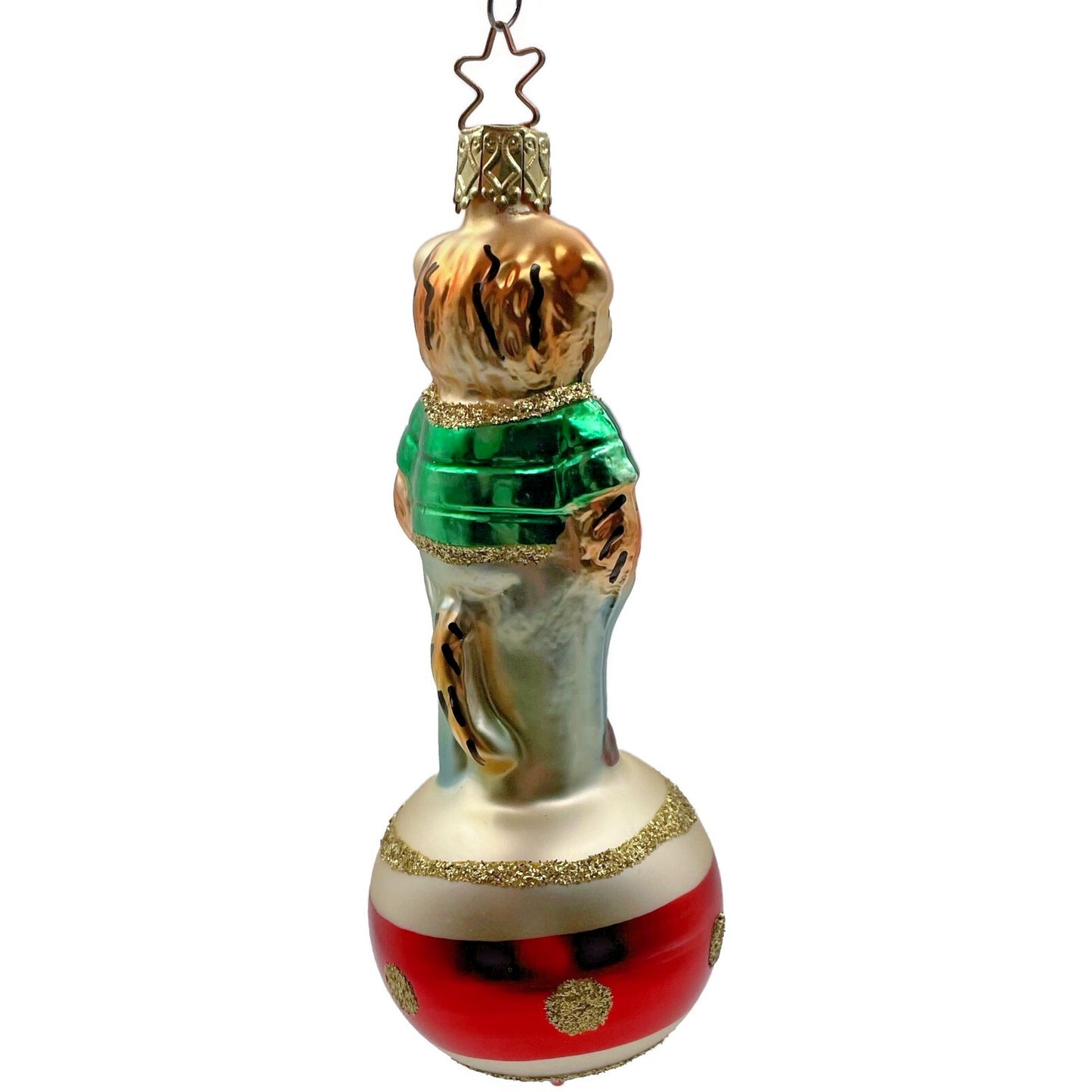 Tony Tiger With Green Shirt Inge Glass Ornament German Christmas Tree Decoration