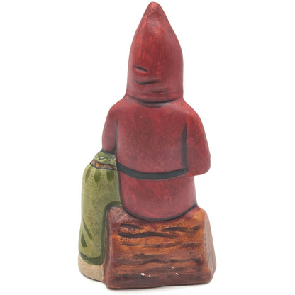 VaillancourtThe OY VEY Father Christmas on a Log Art Christmas Figurine 1995