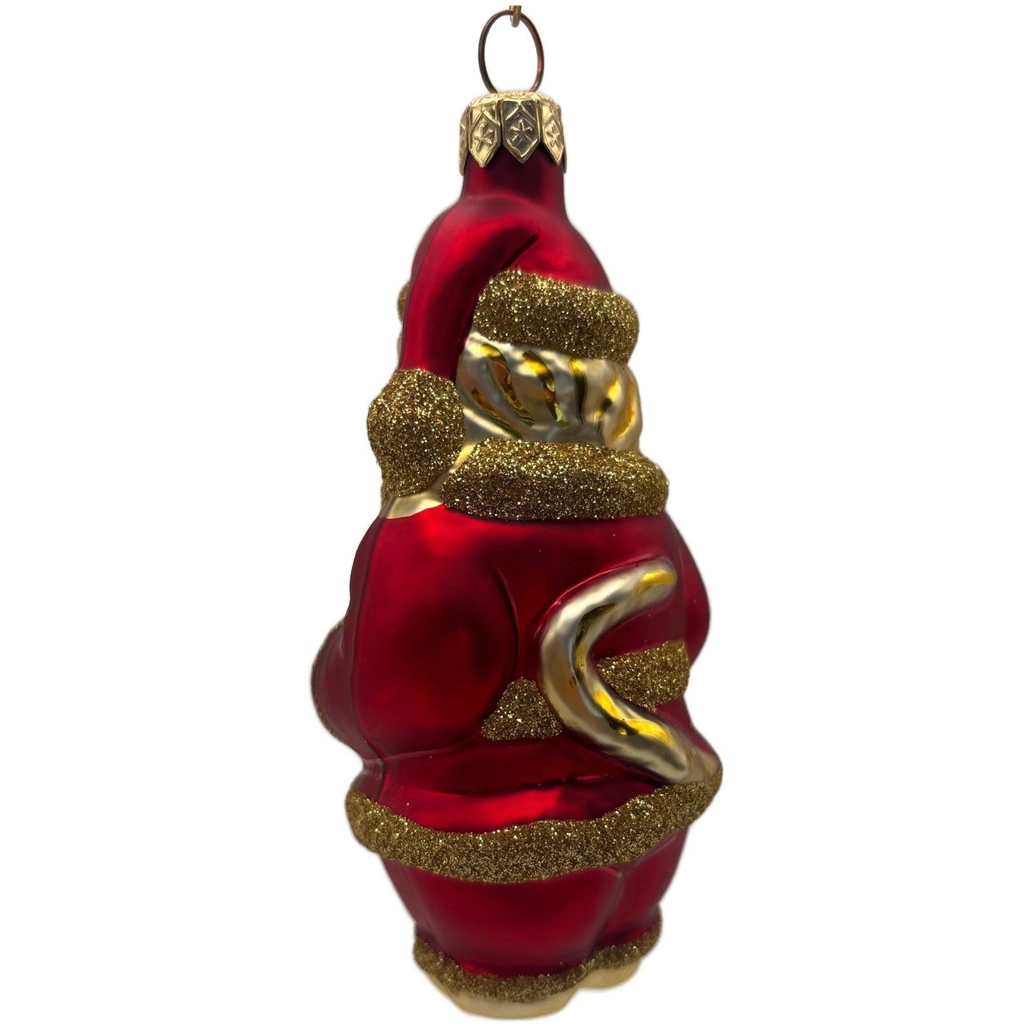 Patricia Breen Santa Paws Red Gold Trim Cat Animal Christmas Tree Ornament
