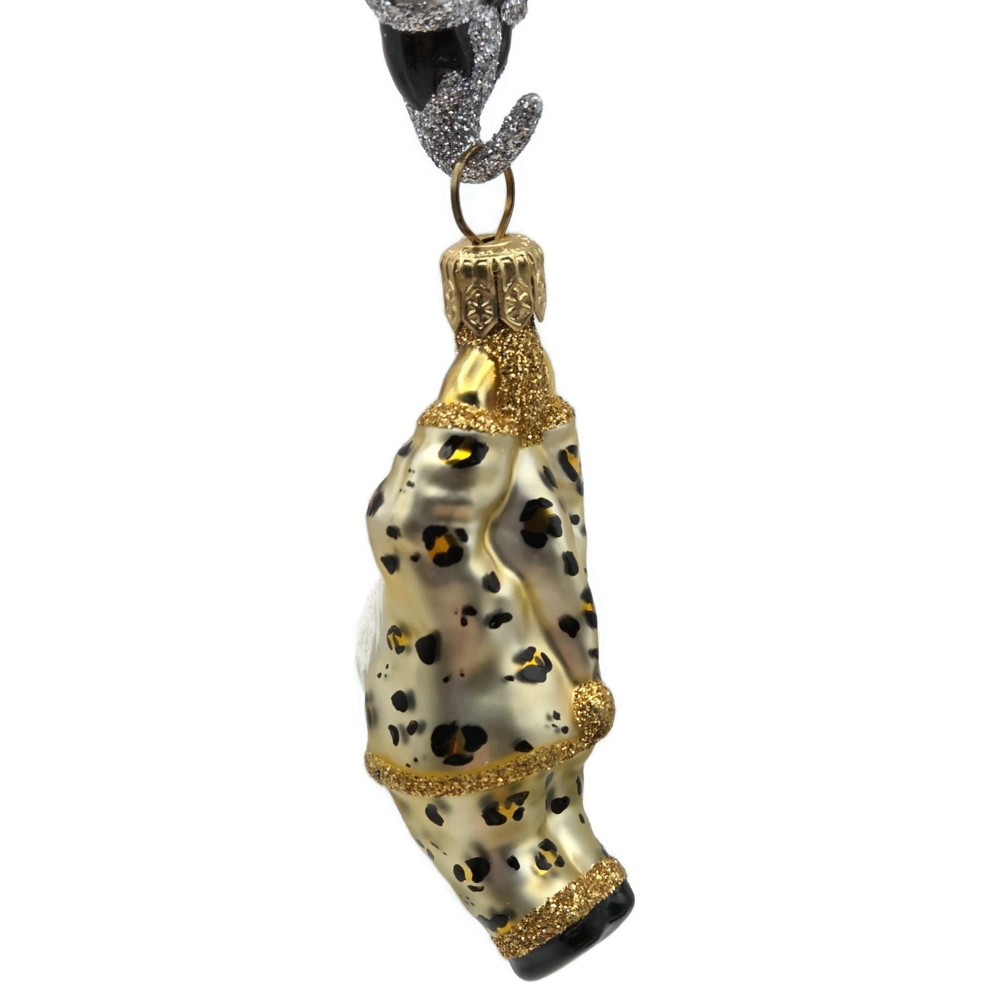 Patricia Breen Cirque De Nicoud Linked Santa Leopard Zebra Christmas Ornament