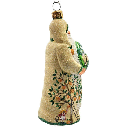 Patricia Breen Santa With Chameleon The Peach Orchard Spring Christmas Ornament