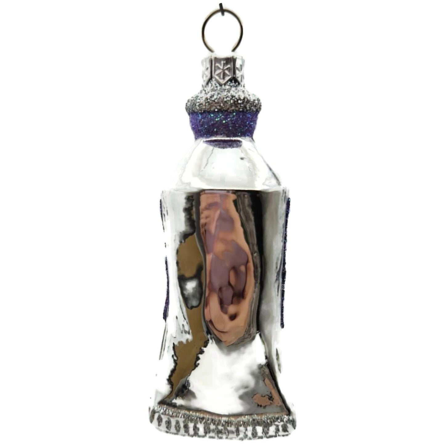 Patricia Breen Miniature Paint Tube Black Cat Art Lavender Halloween Ornament
