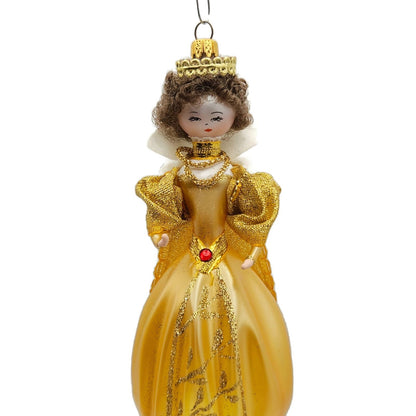 Sofferia De Carlini Queen Victorian Lady Gold Italian Christmas Tree Ornament