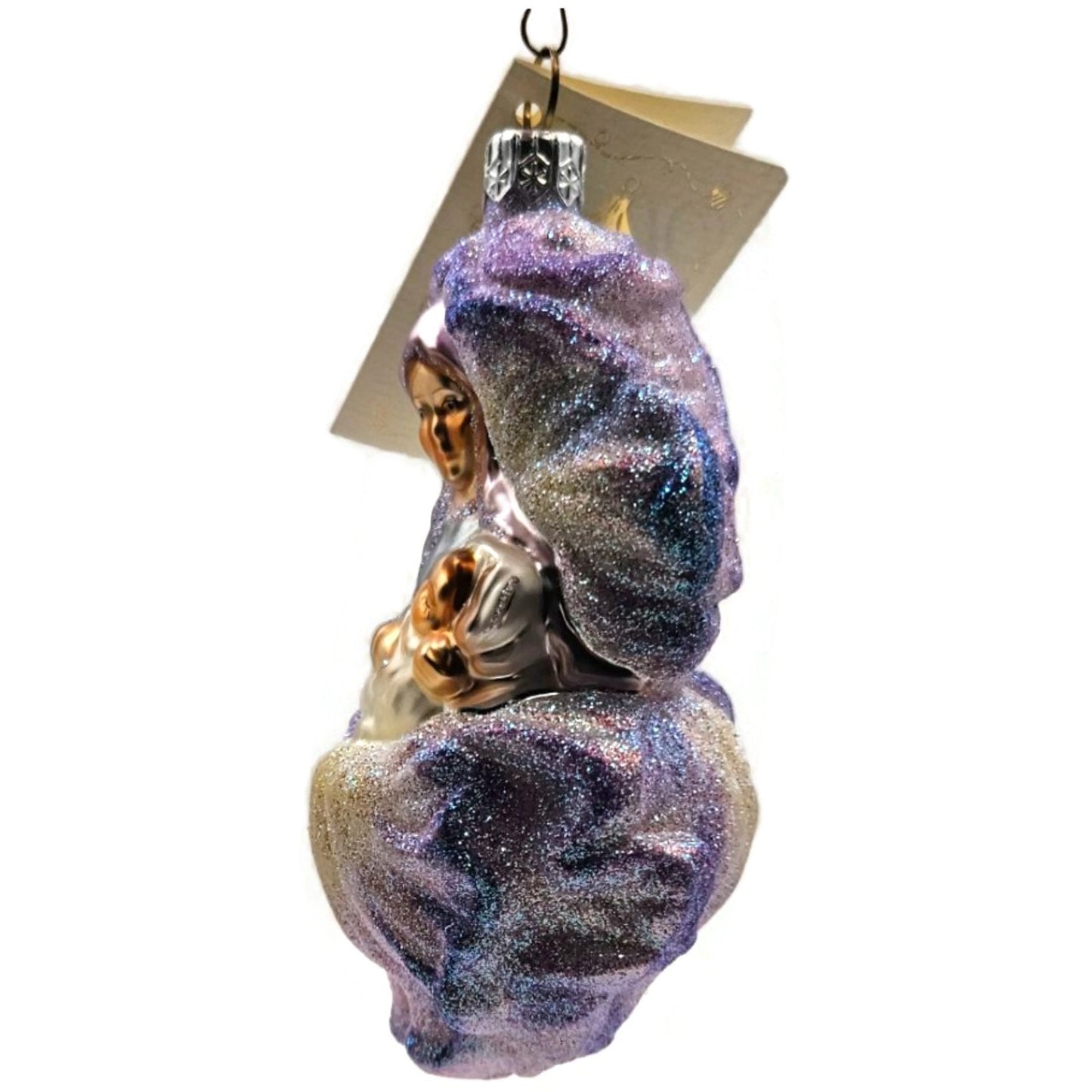 Patricia Breen Iris Madonna Lavender Pearl Floral Spring Christmas Tree Ornament
