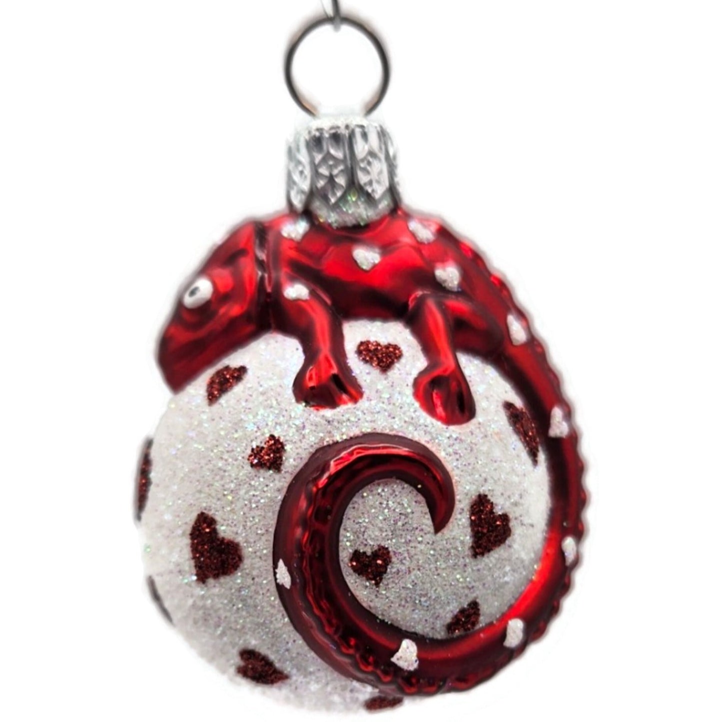 Patricia Breen Miniature Chameleon Surprise Hearts Valentines Christmas Ornament