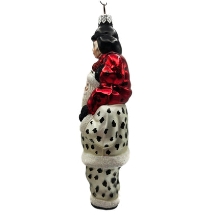 Patricia Breen Carry Me Santa Dalmatian and Ladybug Polka Dot Halloween Ornament